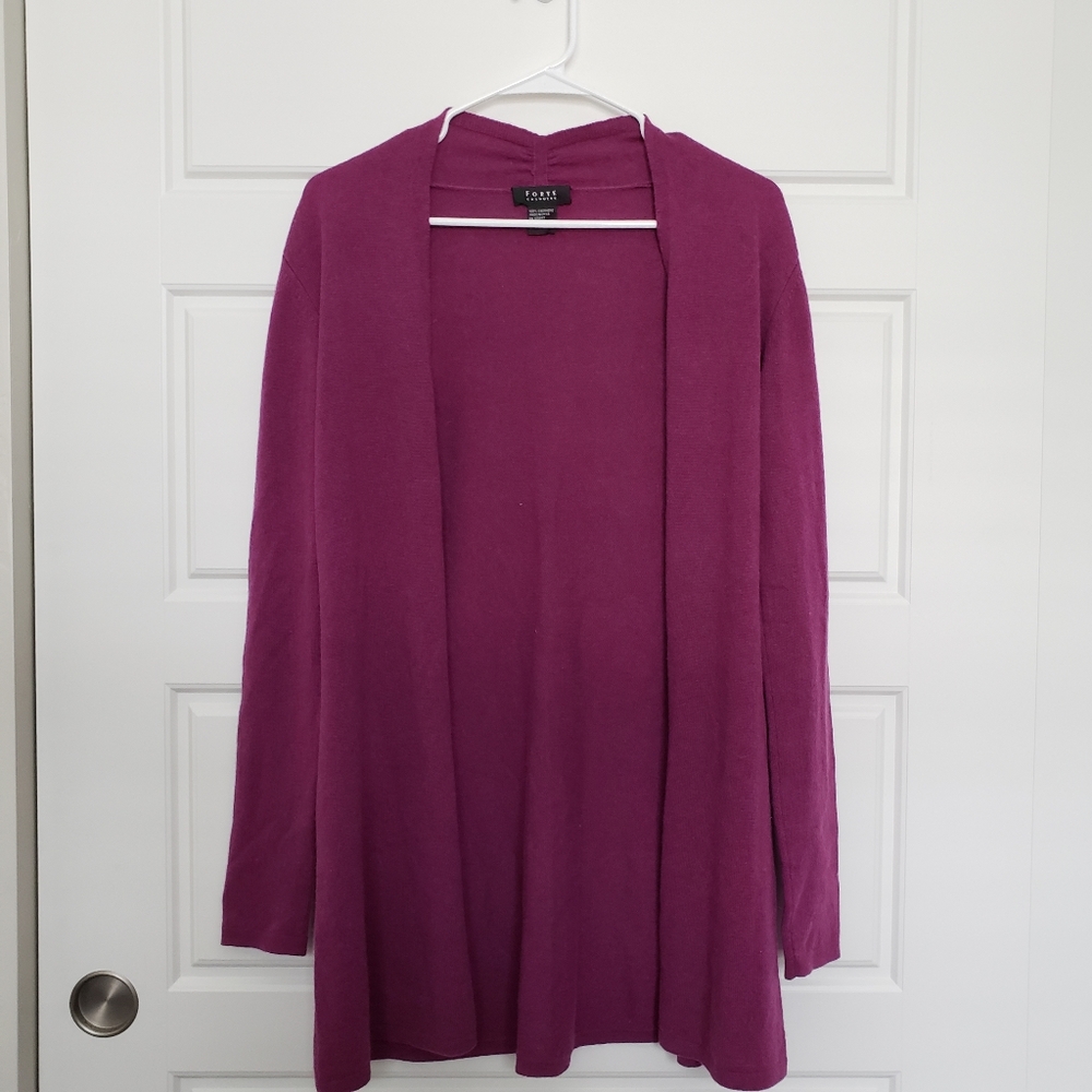 Purple Forté Cashmere Cardigan